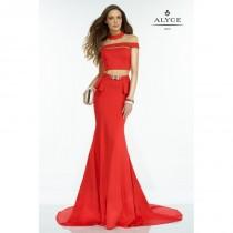 wedding photo - Red Claudine for Alyce Prom 2527 Claudine for Alyce Paris - Top Design Dress Online Shop