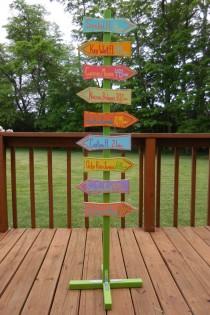 wedding photo - Custom Directional Sign Post With Stand (Add-on)