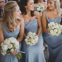 wedding photo - Glamorous One Shoulder Floor Length Ruched Bridesmaid Dress