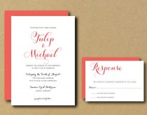 wedding photo - Printable Custom DIY Wedding Invitation - Tulip Chic Calligraphy