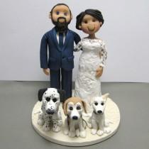 wedding photo - DEPOSIT for a Custom made Polymer Clay Wedding Cake Topper