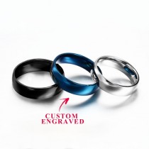 wedding photo - Custom Stainless Steel Ring, Personalized Steel Ring, Custom Ring, Personalized Quote Ring, Customized Promise Ring, Custom Engraved Ring