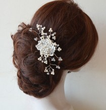 wedding photo -  Bridal Hair Comb, Wedding Pearl Comb, Wedding headpiece, Pearl Hair Comb, Bridal Hair Accessories