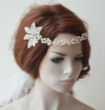 wedding photo -  Wedding Headband, Pearl Headbands, Bridal Headpieces, Bridal Accessories, Wedding hair Accessory, With comb