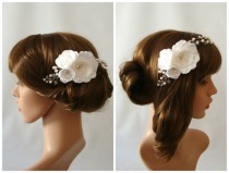 wedding photo -  Wedding Hair Vine, Wedding Flower Headpiece, Bridal Hair Vine, Floral Headpiece, Flower Headpiece, Floral Hair Piece, Flower Hair Wreath