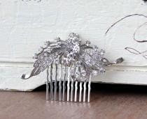wedding photo - Crystal Hair Comb, Wedding Hair Comb, Crystal Bridal Hair Piece, Bridal Hair Clip, ROSE