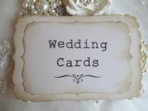 wedding photo - Wedding Cards Sign Handmade Vintage Style Venue Decor