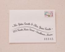 wedding photo - Classic Script Wave Printable Envelope Address Templates - Instant Download
