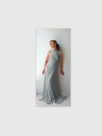 wedding photo - Light gray Infinity Dress - floor length  wrap dress
