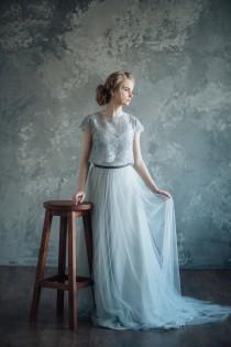 wedding photo - Bluish gray wedding dress - Borgia