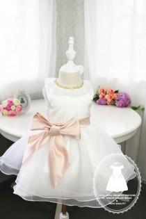 wedding photo - Baby Pageant Dress with elegant collar design, Newborn Girl Baptism Dress, Flower Girl Dress Tulle, Baby Dress Lace, PD028-2