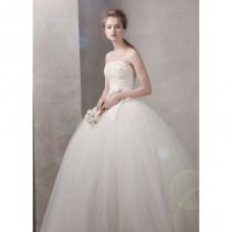 wedding photo - Taffeta Ball Gown With Floral Embroidery On Bodice Vera Wang Wedding Dresses Vw351027 - Cheap Discount Evening Gowns