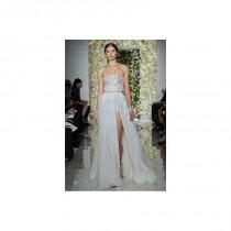 wedding photo - Reem Acra Fall 2015 Dress 6 - A-Line Strapless White Full Length Fall 2015 Reem Acra - Nonmiss One Wedding Store