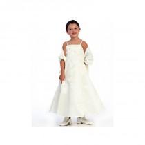 wedding photo - Ivory Flower Girl Dress - Matte Satin A-Line Style: D220 - Charming Wedding Party Dresses