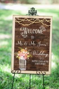 wedding photo - Welcome Sign Wedding, Bridal Shower Welcome Sign, rustic welcome sign, engagement welcome sign, welcome sign printable, bridal shower sign