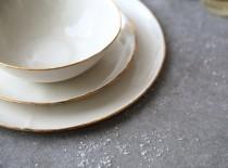 wedding photo - Pottery dinnerware,soup bowl,desset plate,dinner plate,ceramic dinnerware set,porcelain dinnerware,ceramic plate,ceramic bowl,dinner set