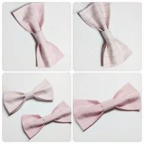 wedding photo - blush bow ties wedding bow ties pink bow tie pale pink bow tie floral bow tie checkered bow tie old pink bow tie groom's tie groomsmen hjfrd - $9.05 USD