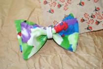 wedding photo - Men's gift ideas Gift ideas for men Violet green floral bow tie Anniversary gifts for husband Gift husband from wife Wife husband gift Mens - $10.21 USD