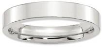 wedding photo - Ladies' 4.0mm Flat Comfort Fit Wedding Band in Sterling Silver