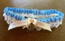 wedding photo - Harry Potter, wedding garter// in Blue // After All This Time Always