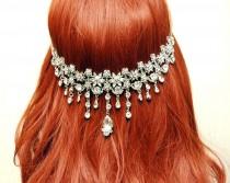 wedding photo - Wedding Hair Accessories Hair Jewelry, Bridal Headband, FREE SHIPPING Hair Chain, Crystal Headband, Forhead Band, Hair Jewelry, Prom Hair Accessories - $80.00 USD