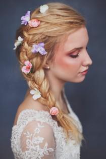 wedding photo - flower hairpin, floral hairpin, wedding hairpin, bridal hairpin, flower hair pin, floral hair pin, bridal hair pin, wedding hair pin