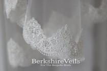 wedding photo - Chapel Length Ivory Veil With A Venice Lace Trim 