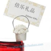 wedding photo - Beter Gifts® Wedding Decoration Rose Basket Place card Holder SZ020