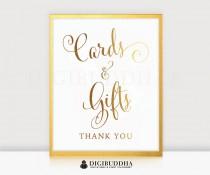 wedding photo - Cards & Gifts GOLD FOIL PRINT Wedding Sign Reception Signage Poster Decor Calligraphy Typography Keepsake Gift Bride Groom 8x10 5x7 Gold D35