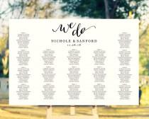 wedding photo -  We Do Wedding Seating Chart Template in FOUR Sizes, Wedding Sign Seating Chart Poster, DIY Printable, Reception Sign #BT104 - $15.50 USD