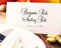wedding photo -  Wedding Place Card Template ~ Editable Instant Download ~ DIY Printing ~ Custom Personalized Seating Card ~ Wedding Printable ~ #FSA101 - $6.50 USD