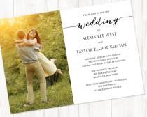 wedding photo -  Wedding Photo Invitation Template, INSTANT DOWNLOAD, Self Editing Invite Template, DIY Wedding Printable, Personalized Invitation #BT104 - $6.50 USD