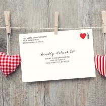 wedding photo -  Wedding Envelope Templates Fit 5.5"x8.5" Cards, Response Card, Save the Date Card Envelope, Printable Wedding Invitation Envelope, #BT104 - $6.50 USD