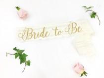 wedding photo - Bride-To-Be Sash - Bachelorette Sash - Bridal Shower Bachelorette Party Accessory - Satin Bride Sash - Bride Gift - Bride Sash - Lace Sash