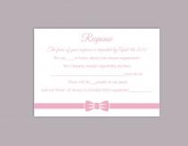 wedding photo -  DIY Wedding RSVP Template Editable Word File Instant Download Rsvp Template Printable RSVP Cards Pink Bow Rsvp Card Elegant Rsvp Card - $6.90 USD