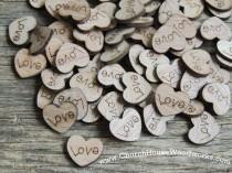 wedding photo -  Wood Love Hearts