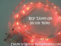 wedding photo -  Red Battery Fairy Lights LED Battery Operated Rustic Wedding Lights Bedroom Lights