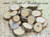 wedding photo -  100 qty- Tiny Wood Slices .5 to 1 inch