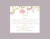 wedding photo -  DIY Wedding Details Card Template Download Printable Wedding Details Card Editable Pink Details Card Floral Boho Information Cards Elegant - $6.90 USD