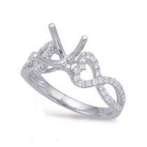 wedding photo -  Raven Fine Jeweles - Diamond Heart Engagement Ring 14k White Gold, (7.5mm) 1.50 Carat Round Forever One Moissanite (optional), Moissanite Engagement Rings - $1665.00 USD