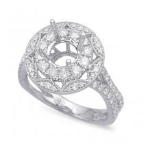 wedding photo -  Vintage Style Diamond Setting, 1 Carat Forever One Moissanite (optional), Diamond Halo Engagement Rings for Women, Anniversary Rings for Her - $2440.00 USD