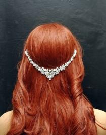 wedding photo -  Wedding Pearl Headpiece, Beach Wedding Headband, Wedding Hair Accessories, Bohemian Hair Jewelry, Pearl Headpiece, Prom, Bridal Hair Jewelry - $55.00 USD