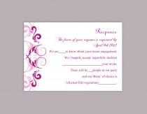 wedding photo -  DIY Wedding RSVP Template Editable Word File Instant Download Rsvp Template Printable RSVP Cards Purple Lilac Rsvp Card Elegant Rsvp Card - $6.90 USD