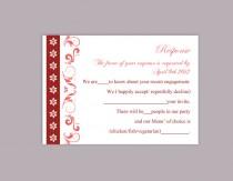 wedding photo -  DIY Wedding RSVP Template Editable Word File Instant Download Rsvp Template Printable RSVP Cards Wine Red Rsvp Card Elegant Rsvp Card - $6.90 USD