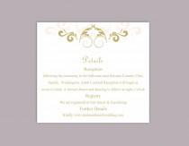 wedding photo -  DIY Wedding Details Card Template Download Printable Wedding Details Card Editable Beige Green Details Card Elegant Information Cards Party - $6.90 USD