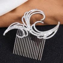 wedding photo -  Silver Rhinestone Wedding Bridal Hair Comb Piece