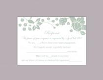 wedding photo -  DIY Wedding RSVP Template Editable Word File Instant Download Rsvp Template Printable RSVP Cards Floral Green Rsvp Card Elegant Rsvp Card - $6.90 USD