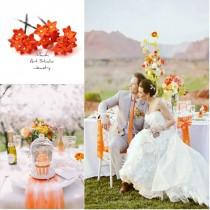 wedding photo -  Cheerful Fall Orange Wedding Ideas Orange is an