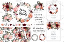 wedding photo -  Rose wedding invitation card clipart