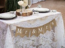 wedding photo -  Mr & Mrs Banner, Mr and Mrs Bunting, Wedding Banner, Wedding Photo Prop, Love Banners, Rustic Wedding, Wedding Bunting